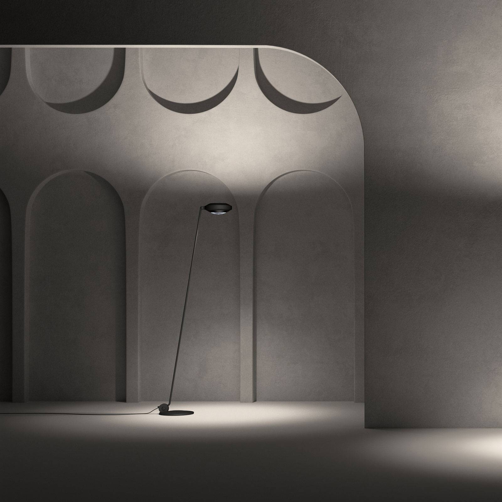 Lumina Elle 1-LED-lattiavalo 180cm musta
