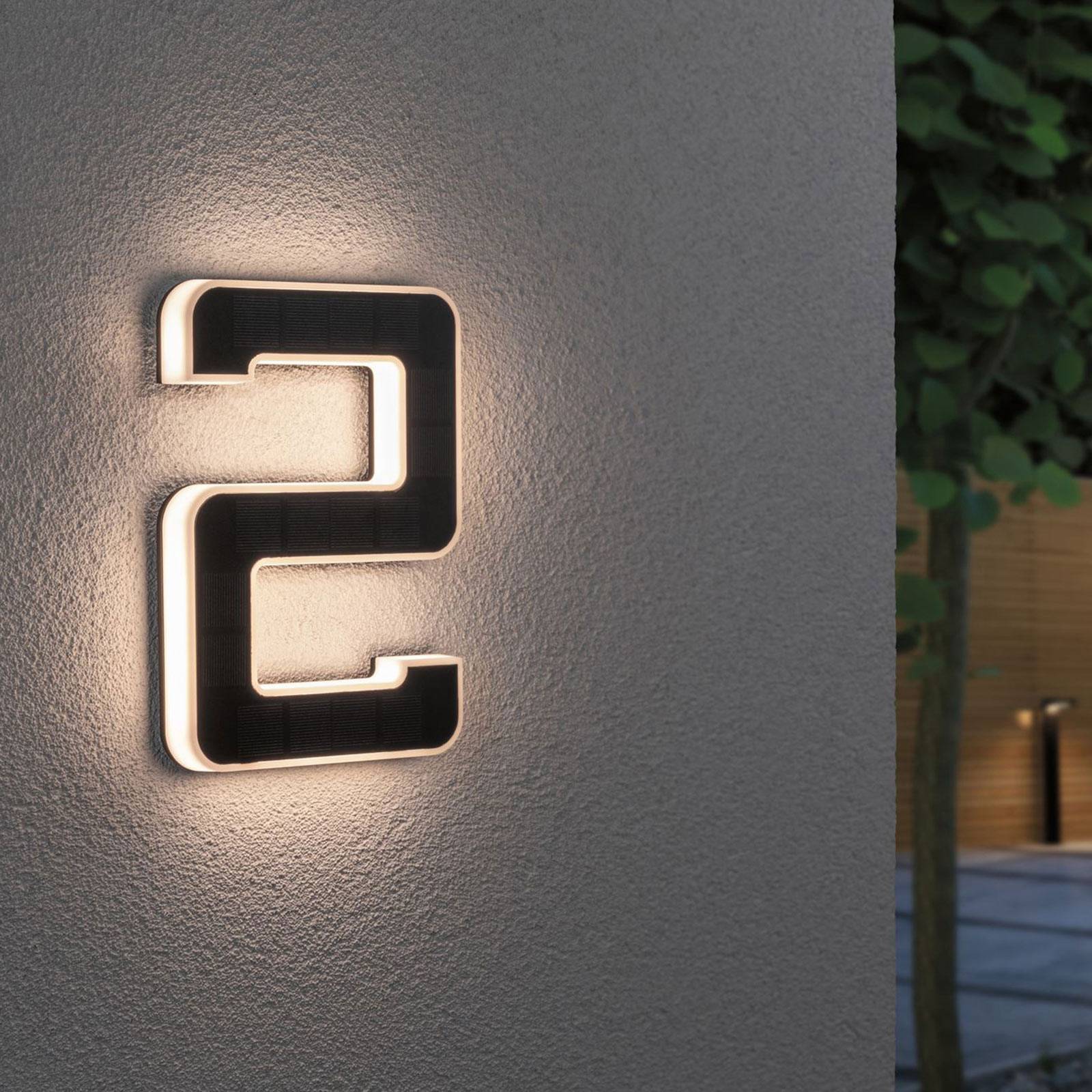 Paulmann aurinkokäyttöinen LED-talonnumero 2