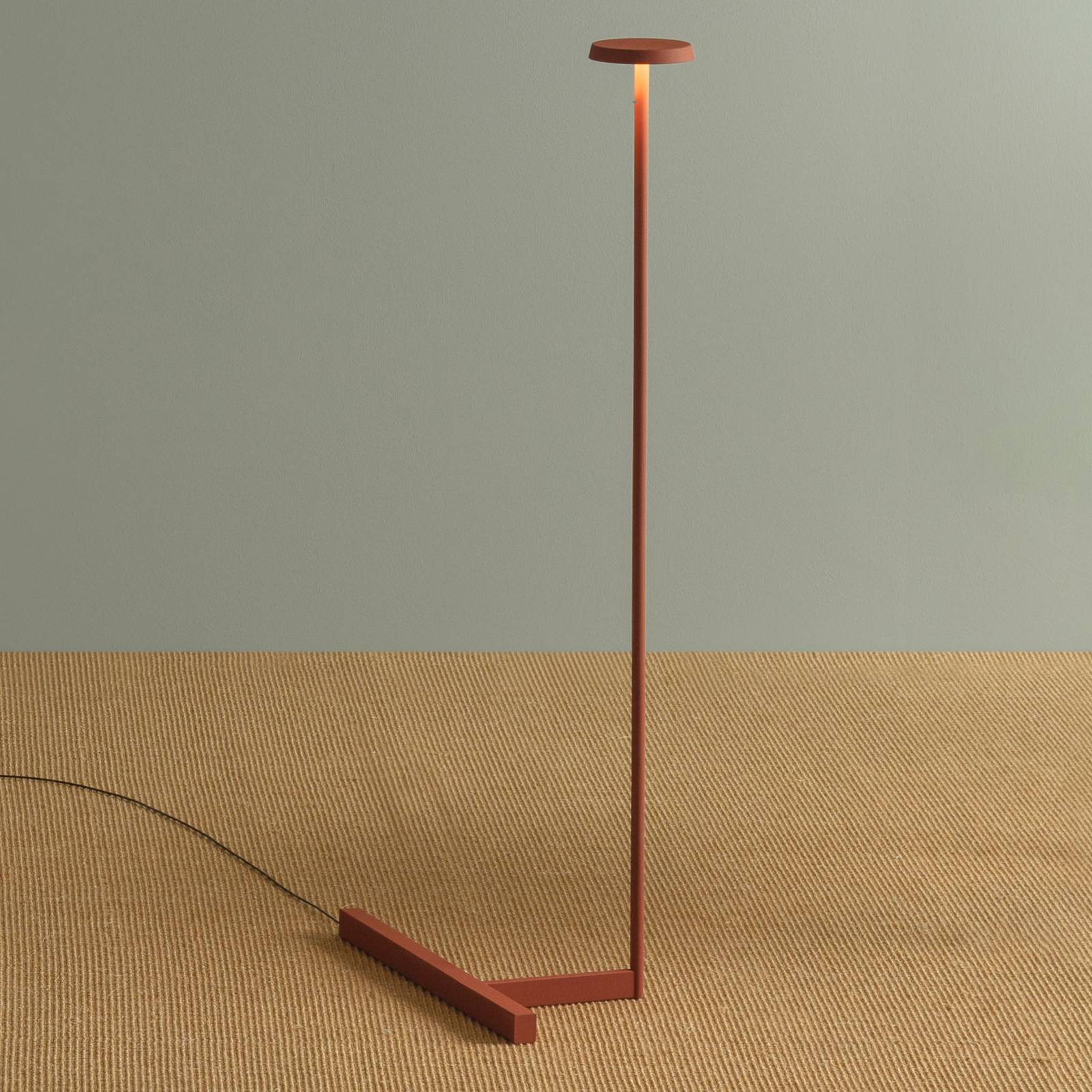 Vibia Flat -LED-lattiavalo, 100 cm, terrakotta