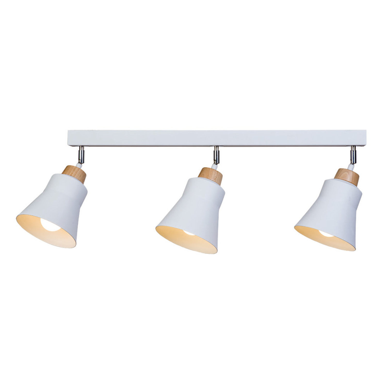 Kattovalaisin Wood, 3-lamppuinen, valkoinen