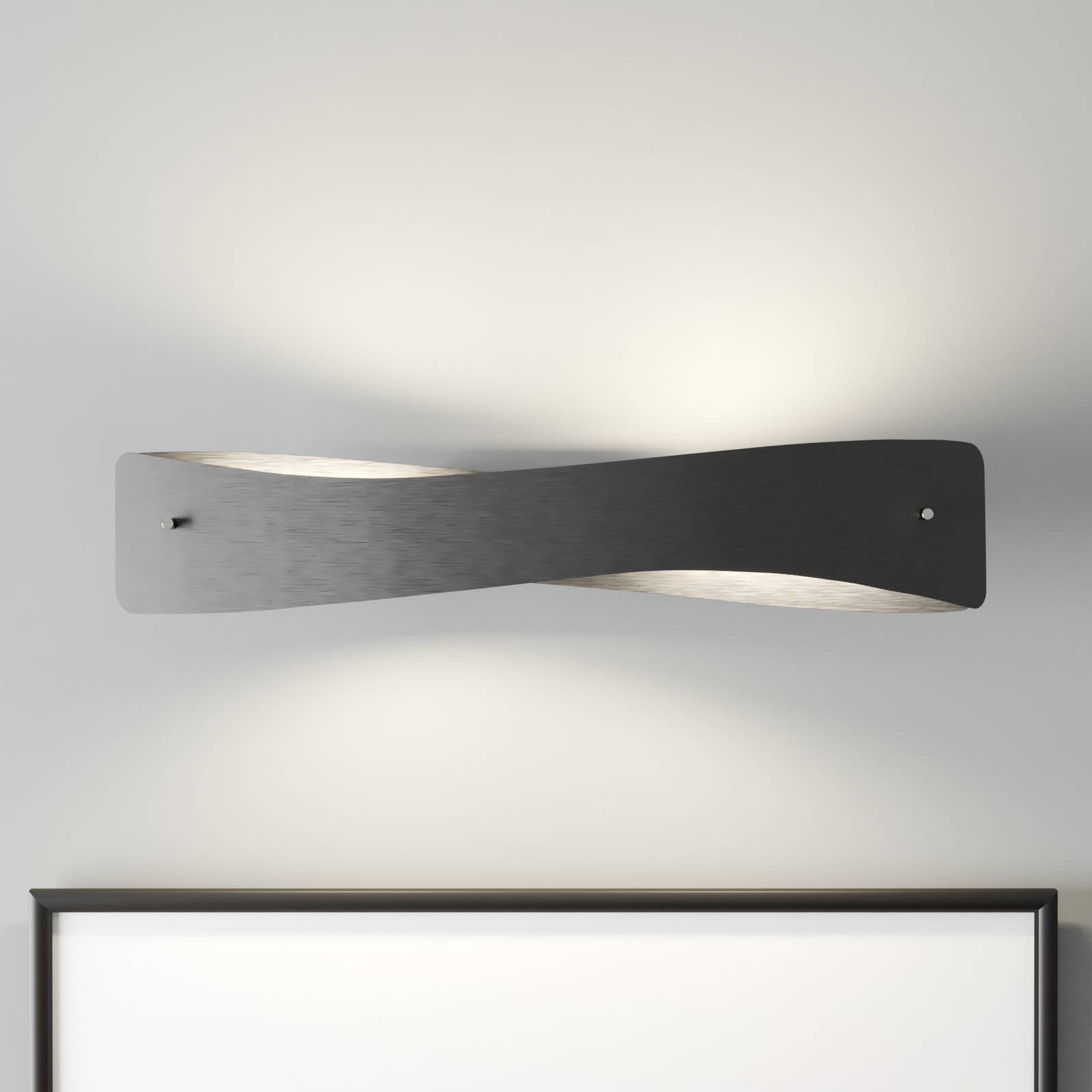 Lucande Lian LED-seinävalaisin, musta, alumiini