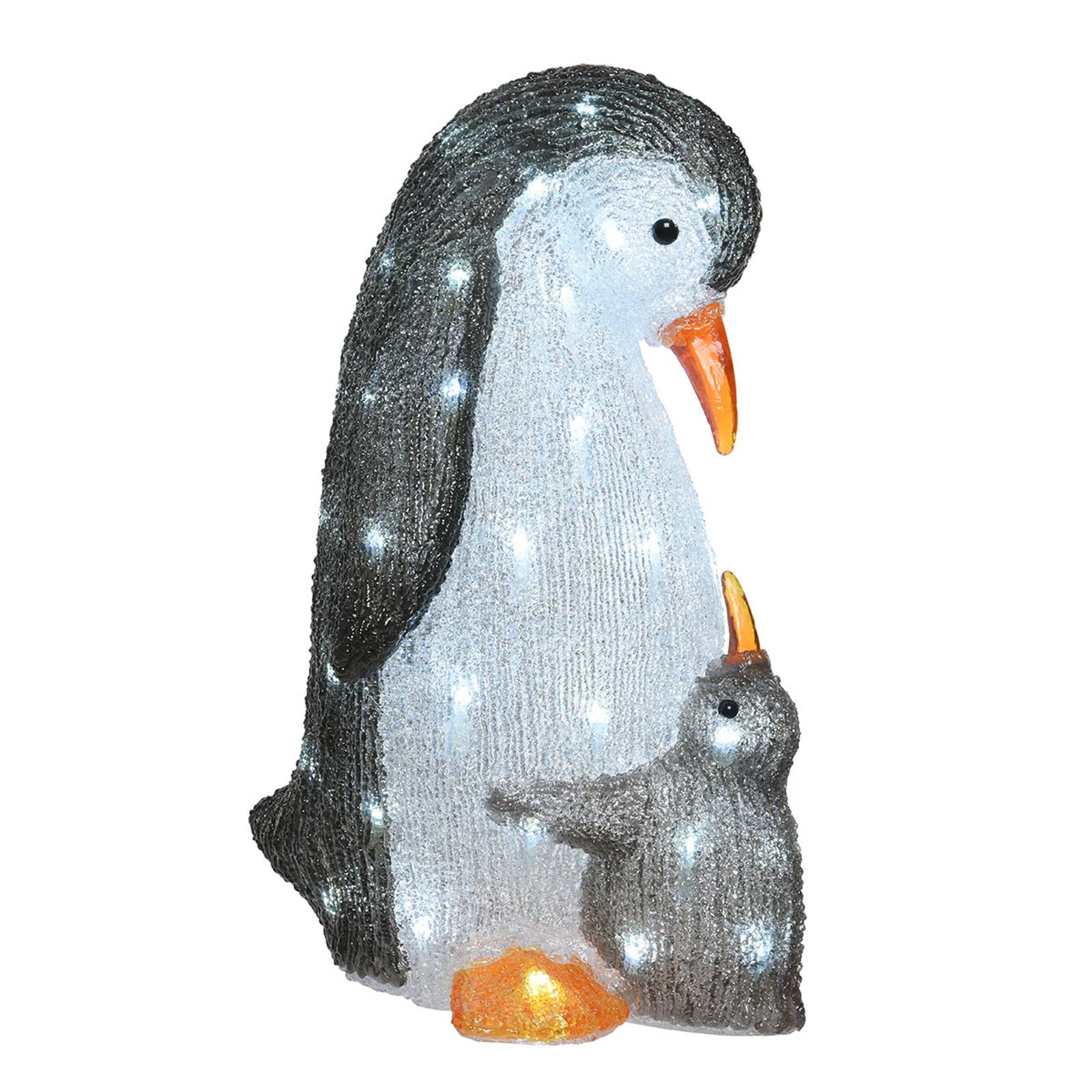 Hurmaava LED-valofiguuri pingviinin poikaset