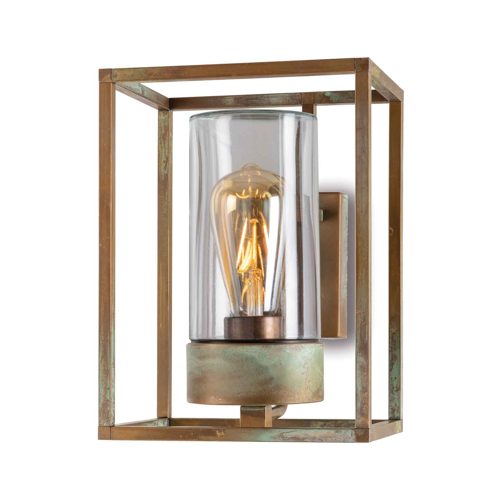 Ulkoseinälamppu Cubic³ 3363 messinki/kirkas