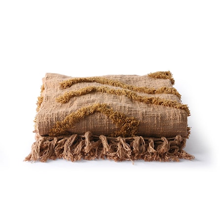 Cotton Fringe Pattern Viltti Ruskea 130 x 170 cm