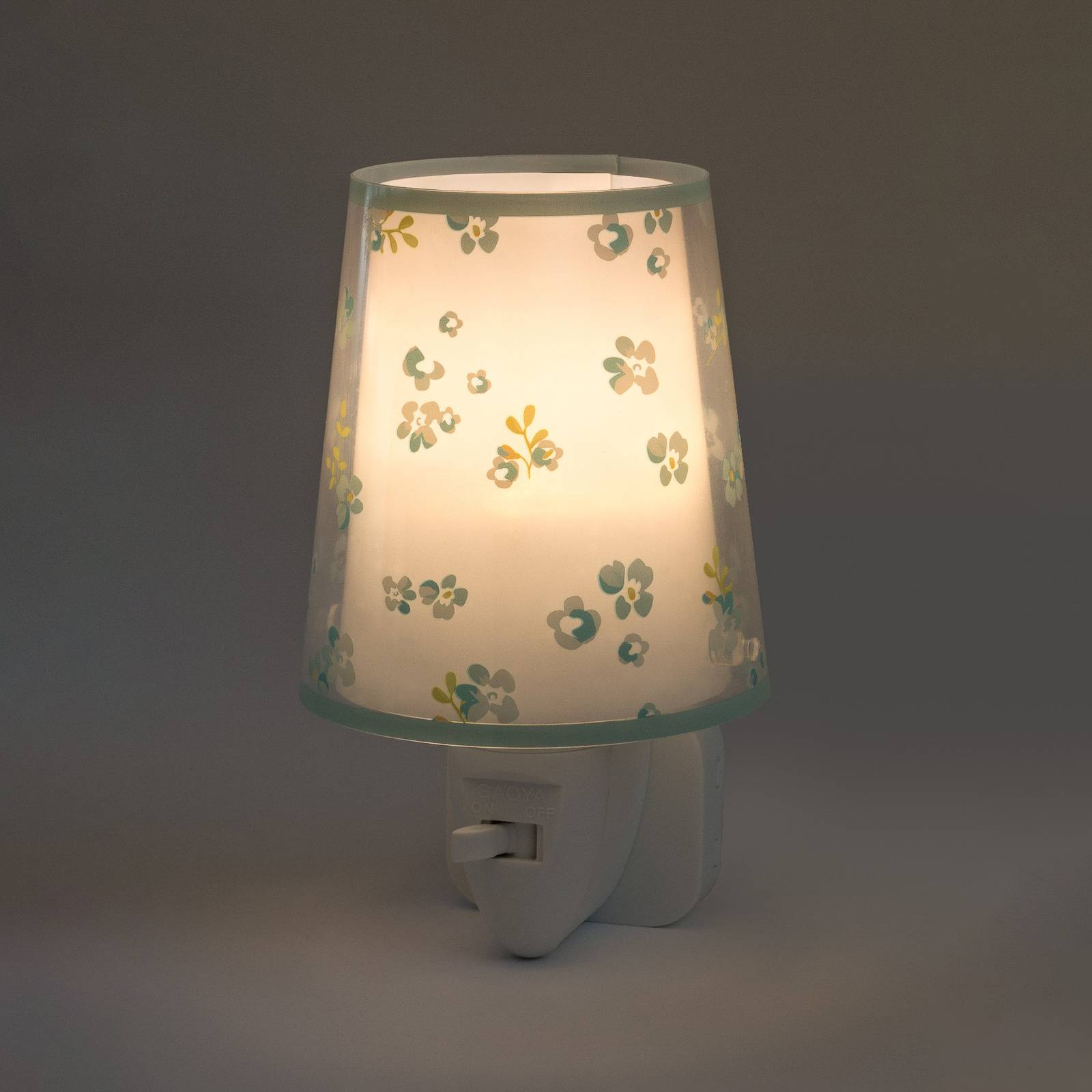 Lasten LED-yövalo Dream Flowers, vihreä