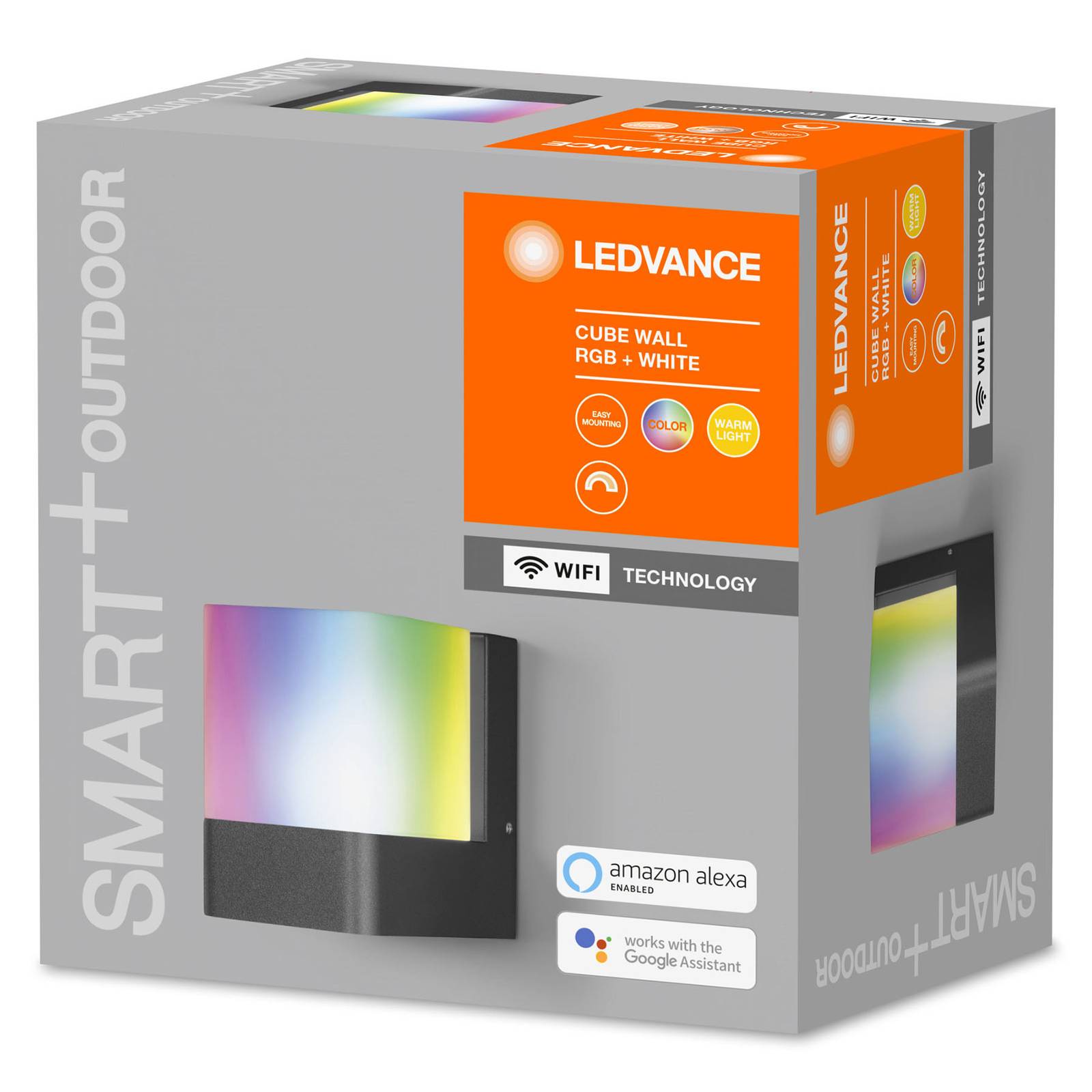 LEDVANCE SMART+ WiFi Cube -LED-seinälamppu RGBW up