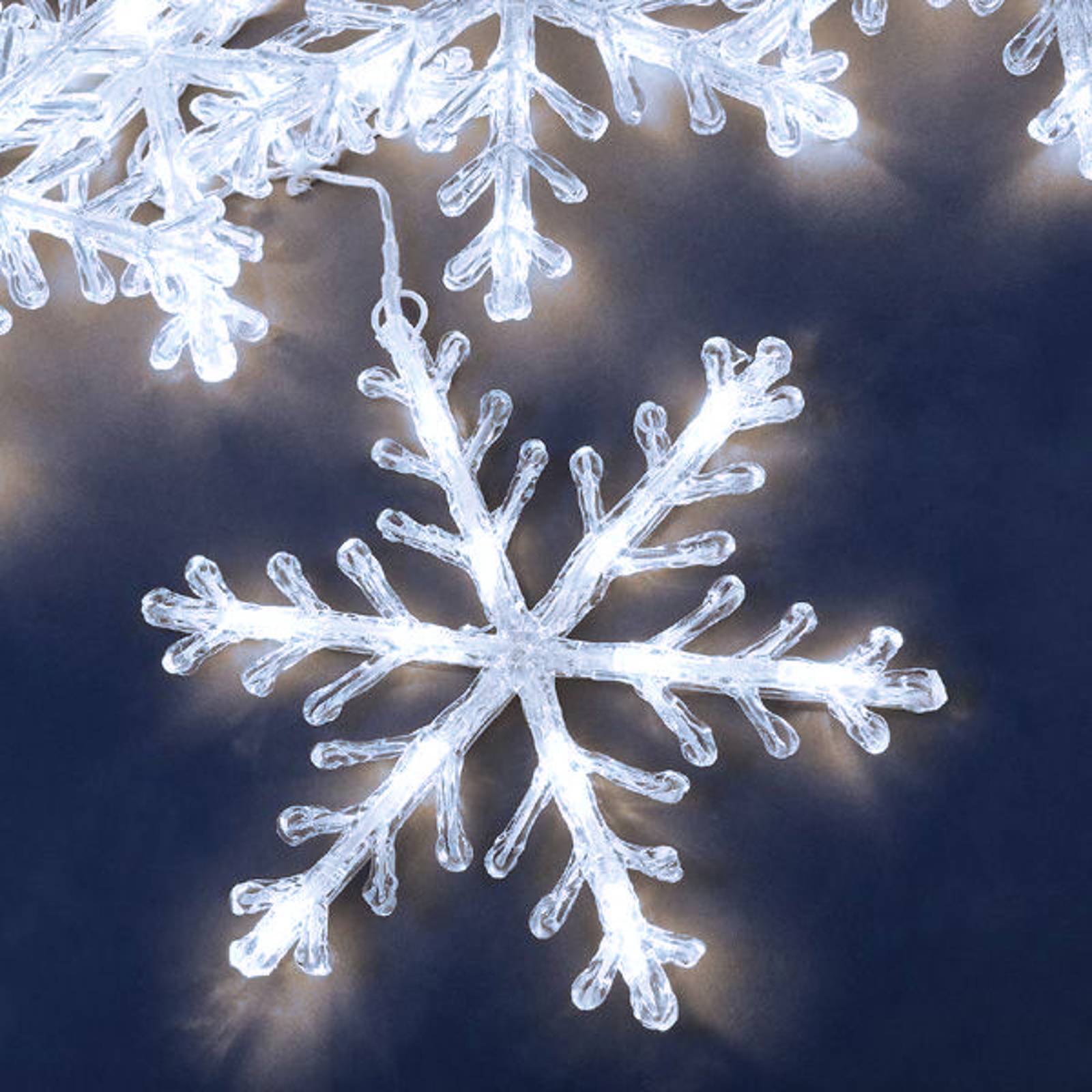 Lumihiutale valoketju 5 lamppua LED päivänvalo 4 m
