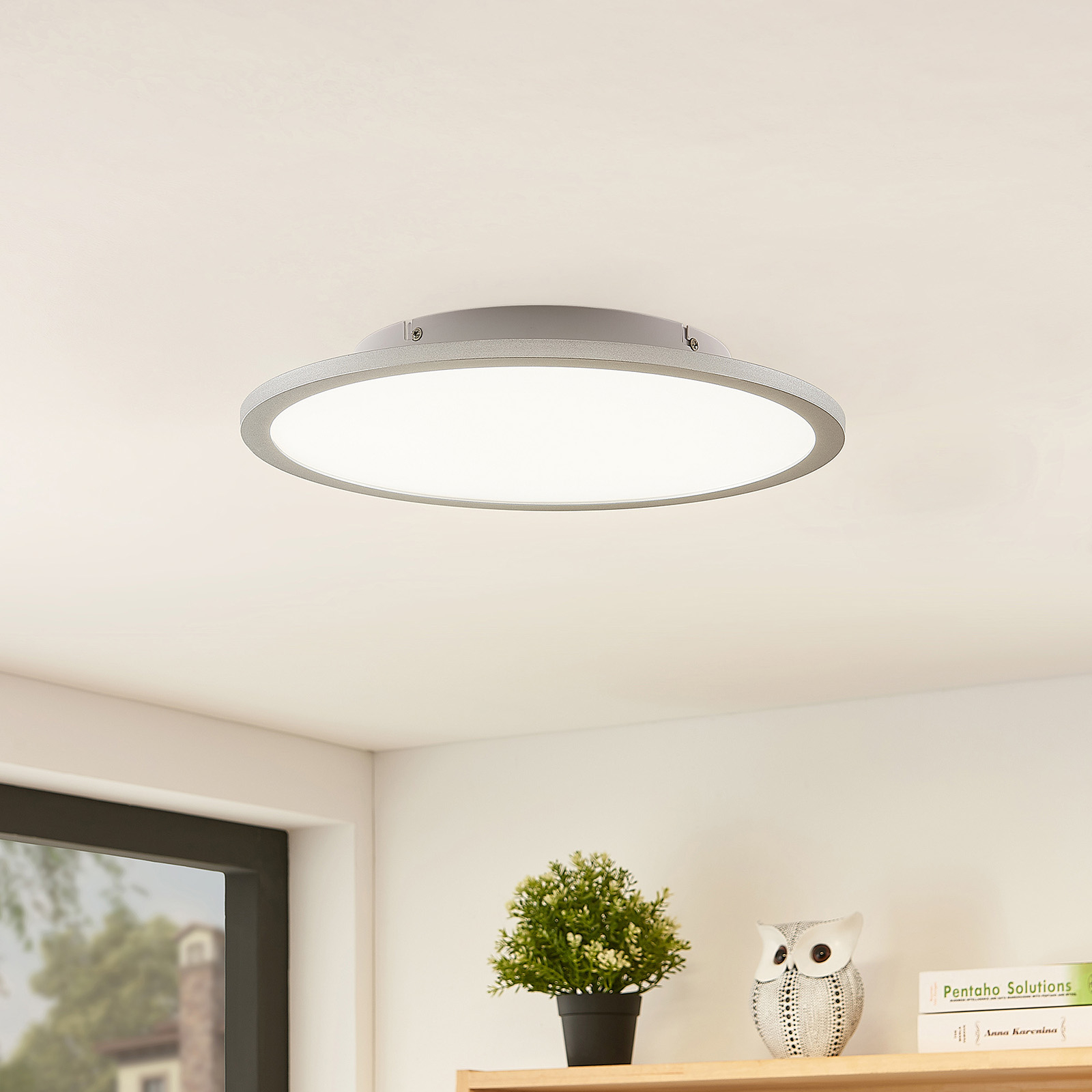Lindby Narima -LED-kattovalo, CCT, Ø 40 cm