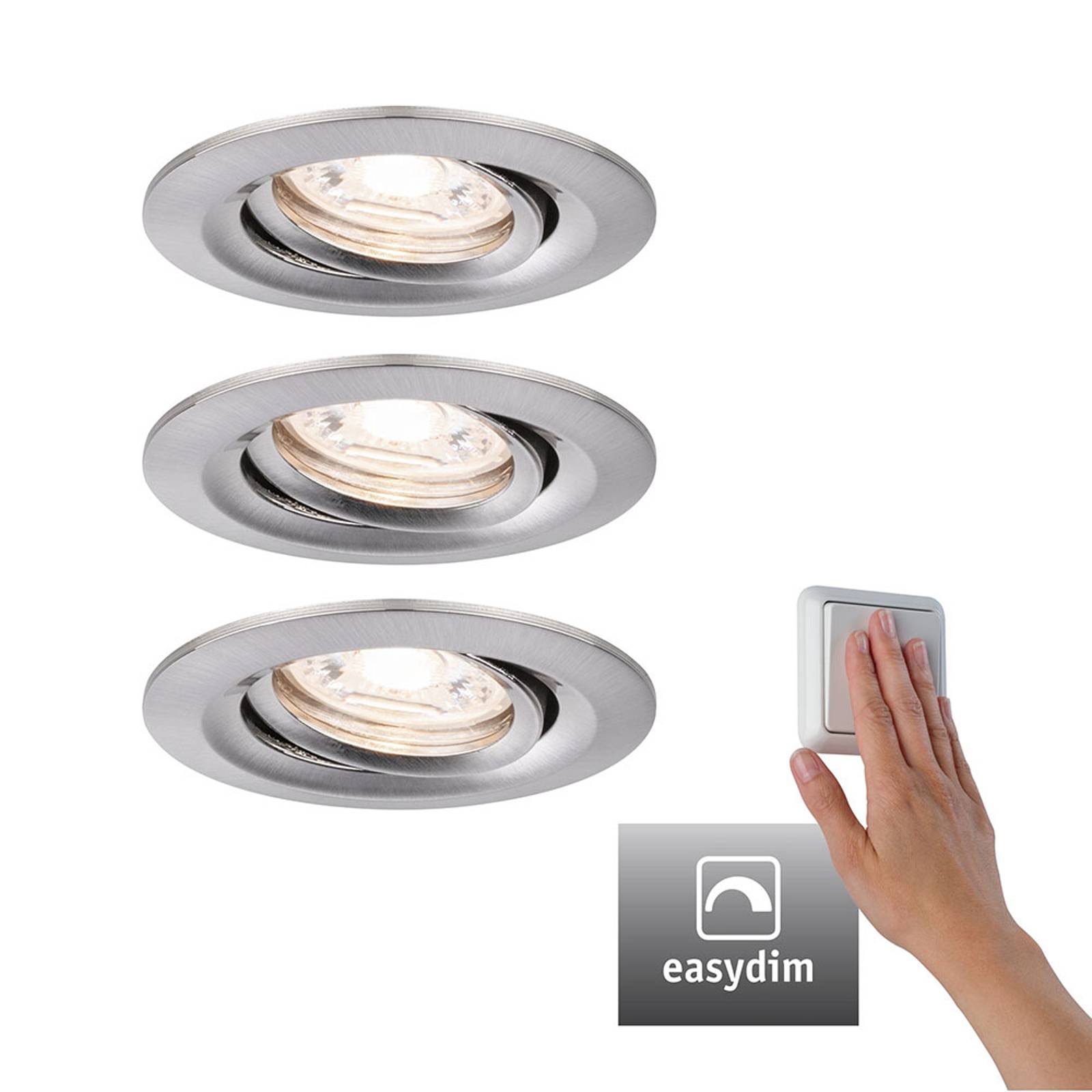 Paulmann Nova mini Plus LED easydim 3 kpl rauta