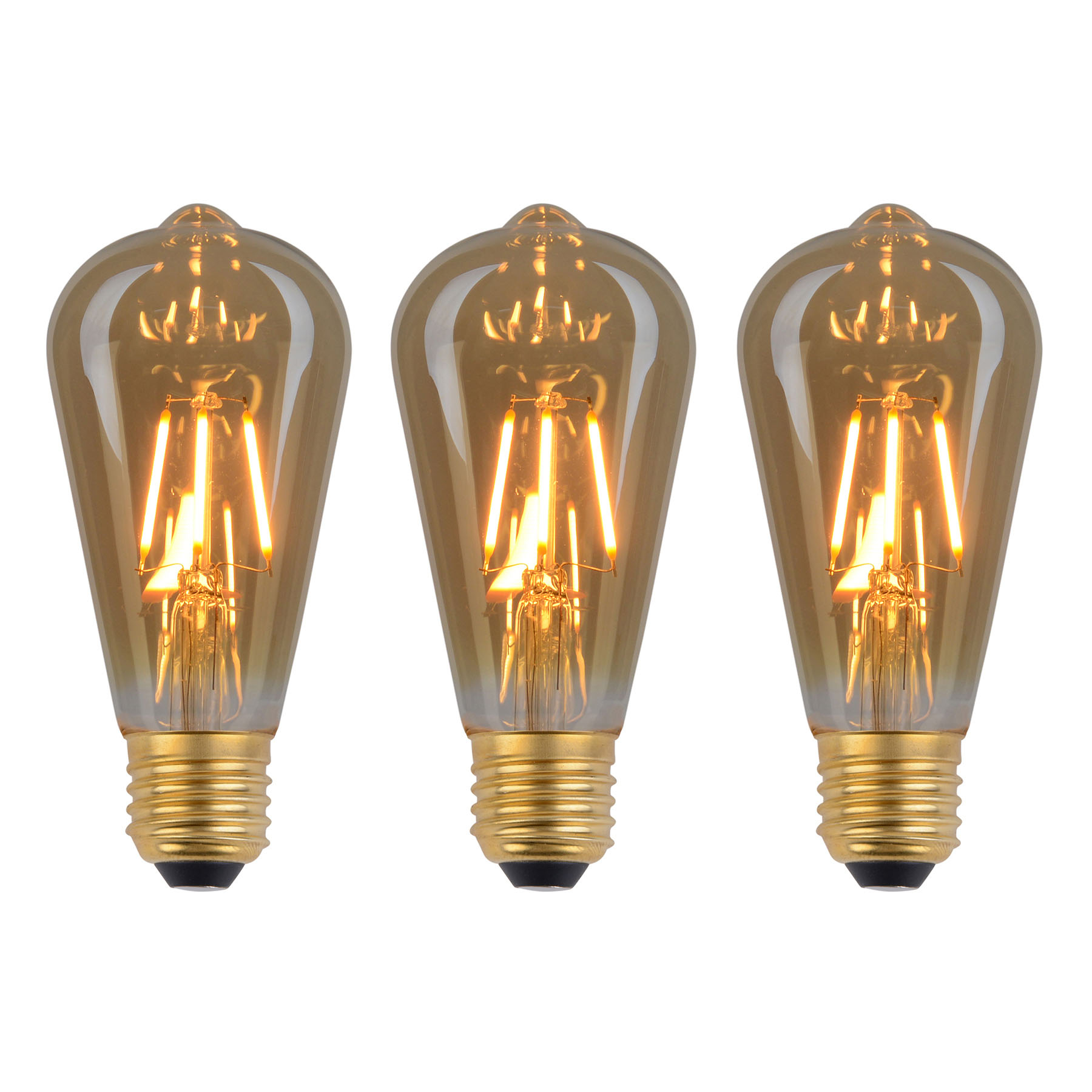 Rustiikki LED-lamppu E27 4W hehkulanka himm. 3 kpl