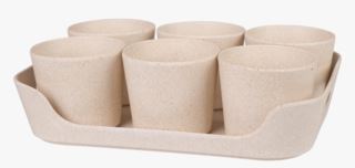 Cups 6 pk kukkaruukku vaalean beige