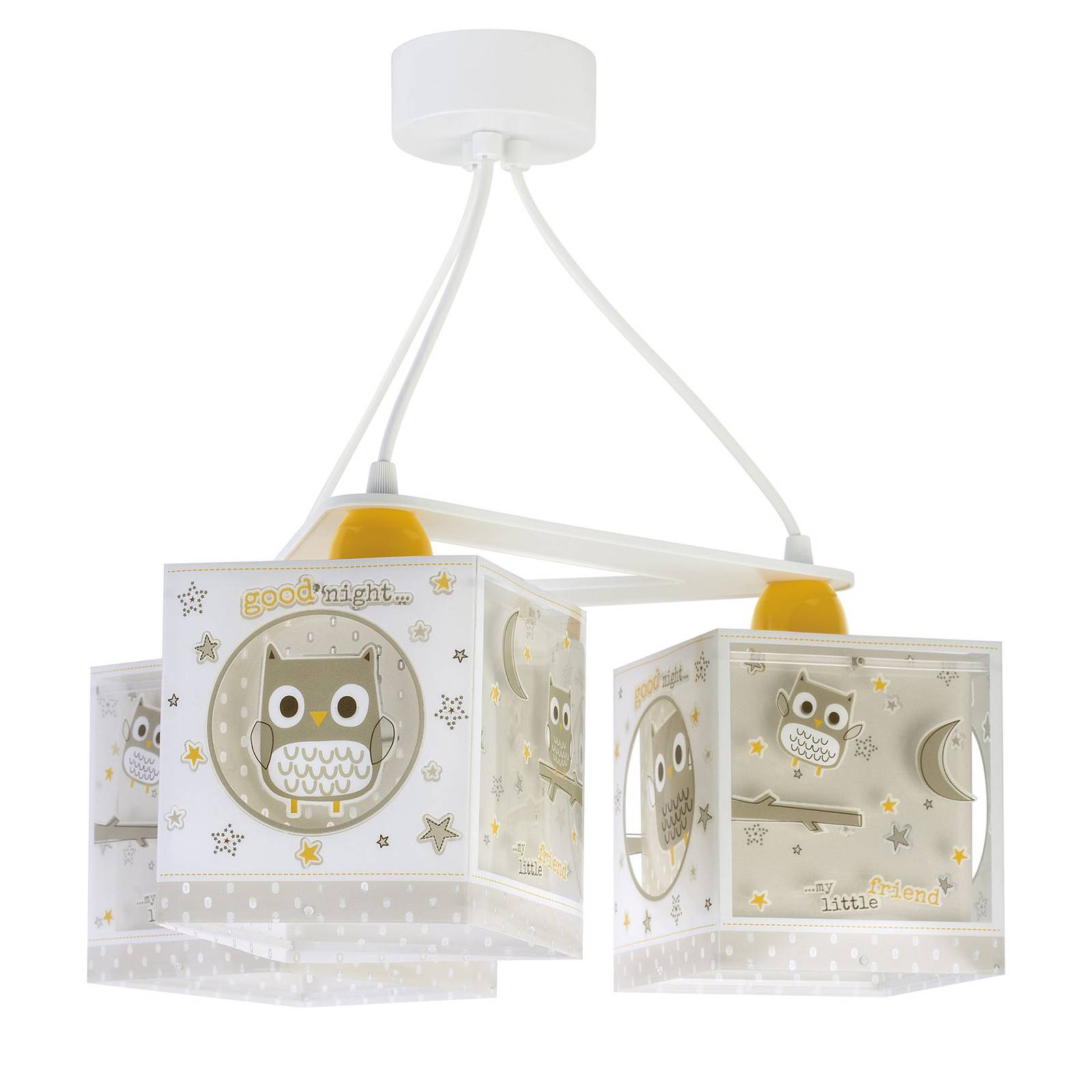 Lastenhuoneen riippuvalo Good Night, 3-lamp.