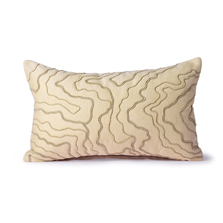 Cream Tyyny stitched lines 30 x 50 cm