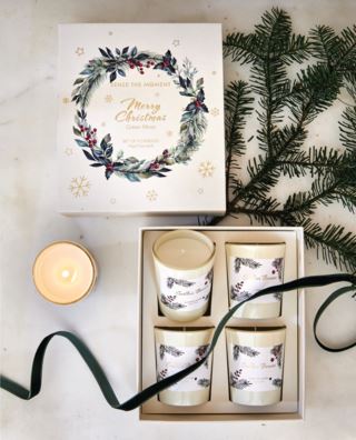 Sense White Winter 4pk tuoksukynttilä luonnonvalkoinen