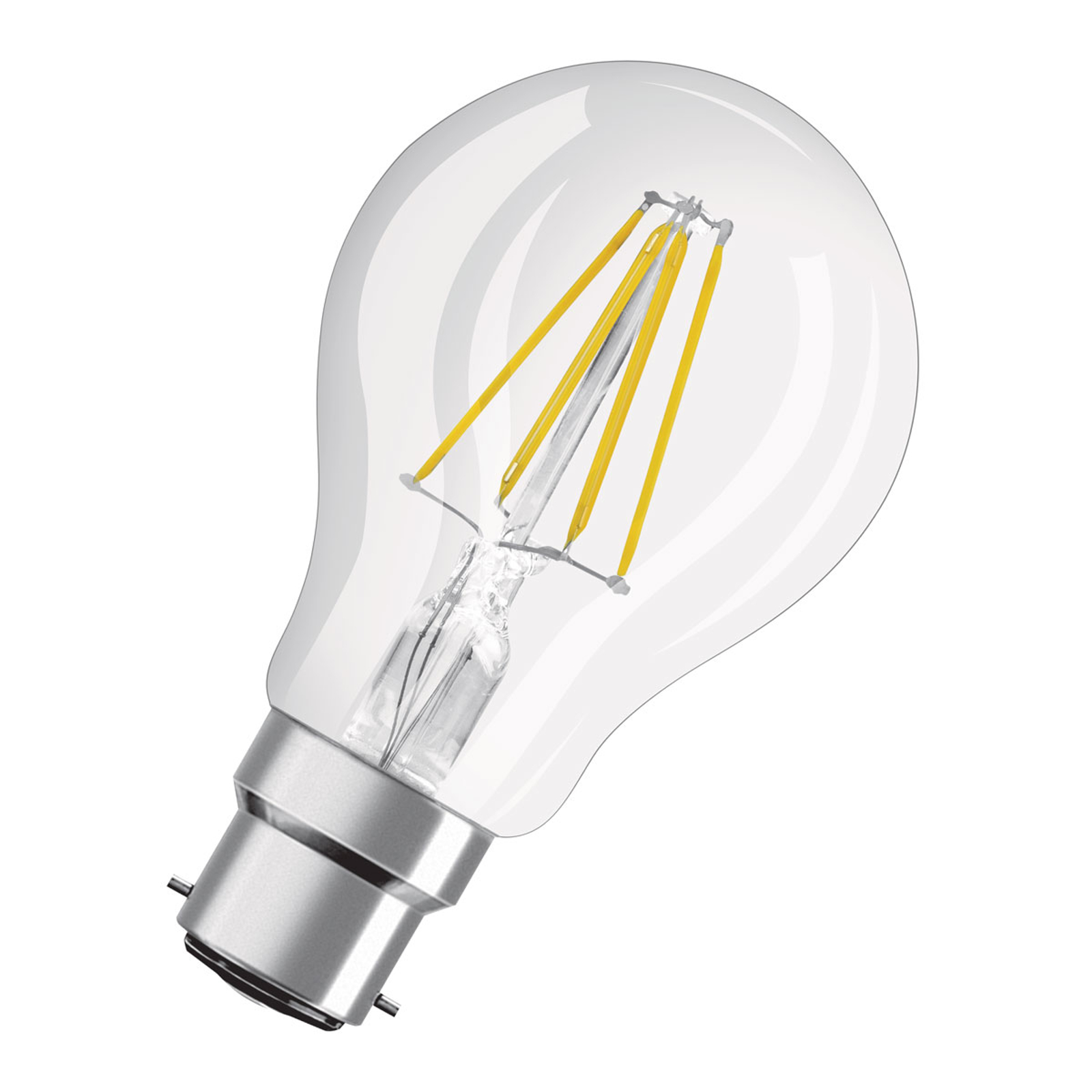 OSRAM-LED-lamppu B22d Classic A60 827 7W kirkas
