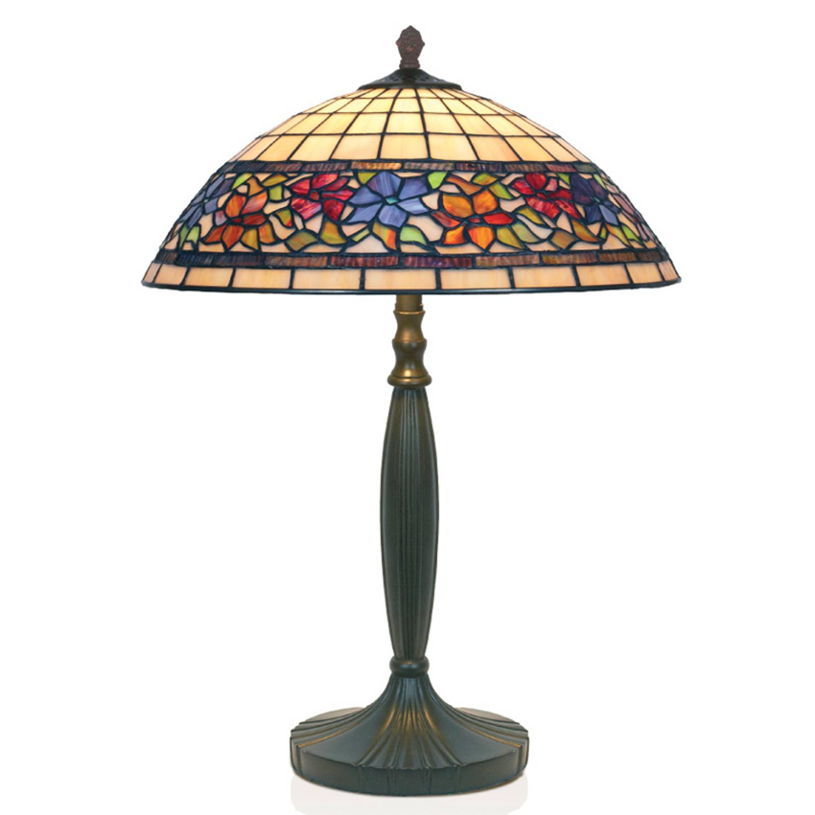 Tiffany-tyylinen, käsintehty FLORA-pöytävalaisin