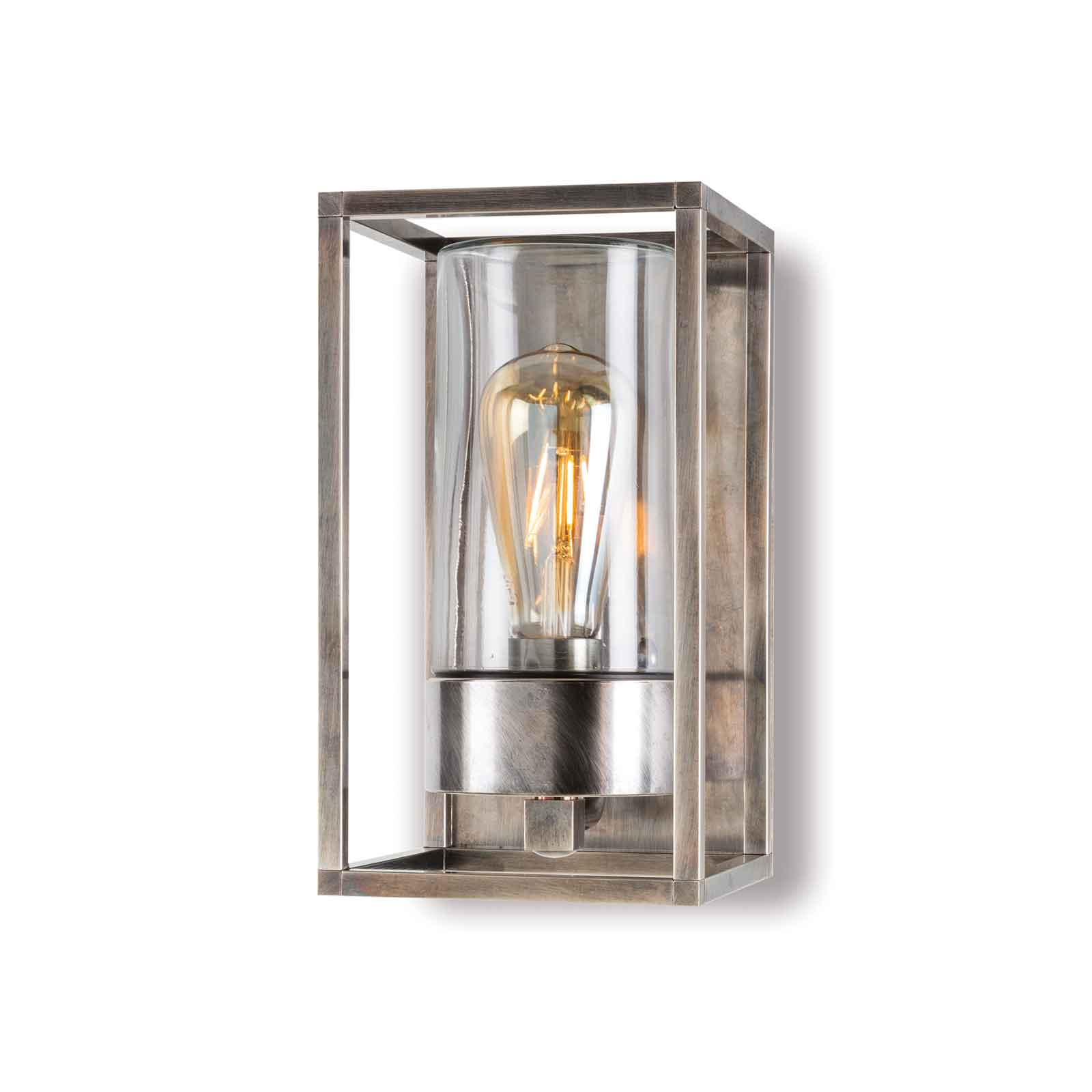 Ulkoseinälamppu Cubic³ 3365 antiikkinikkeli/kirkas