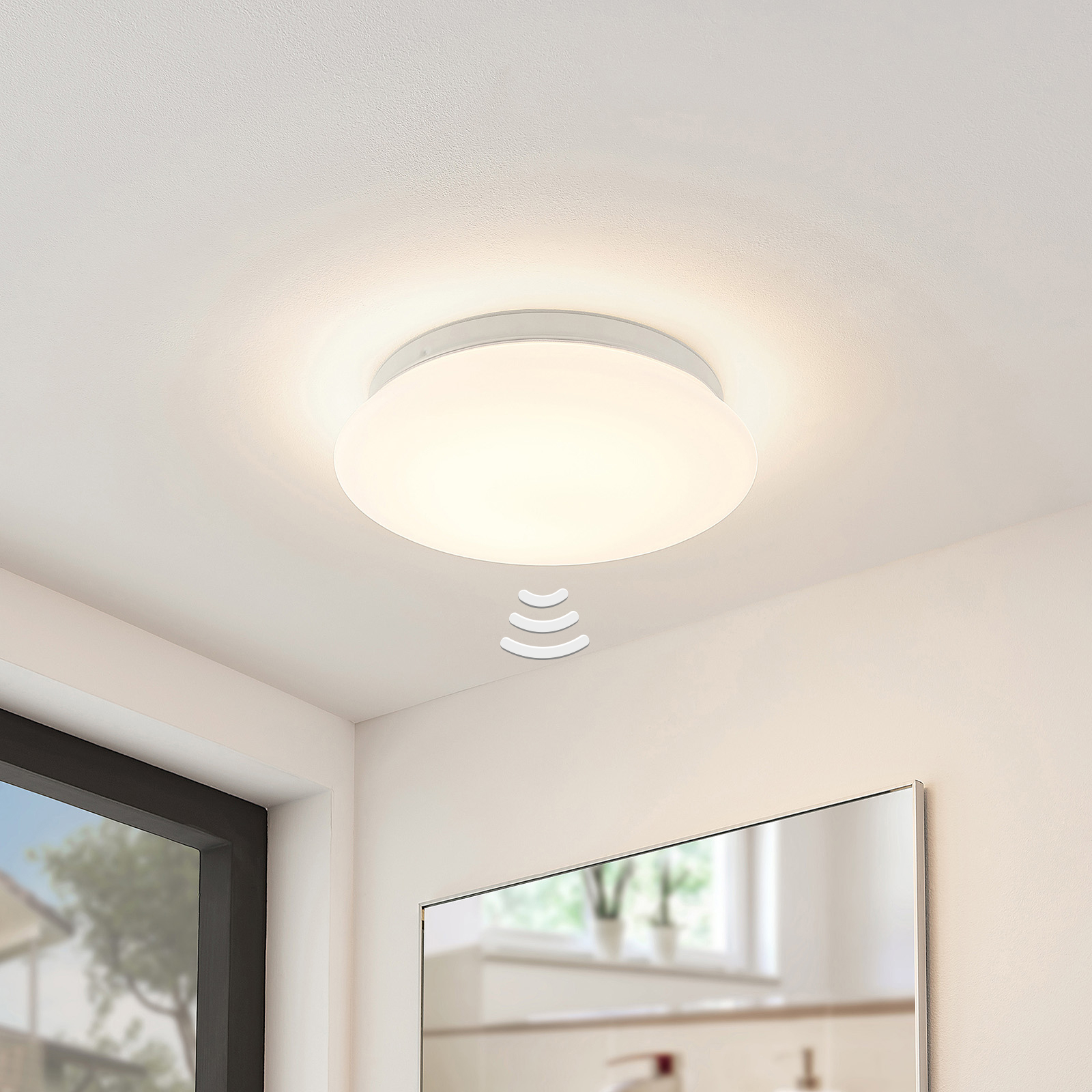 Arcchio Solomia -LED-kattovalo, anturi, 3 000 K