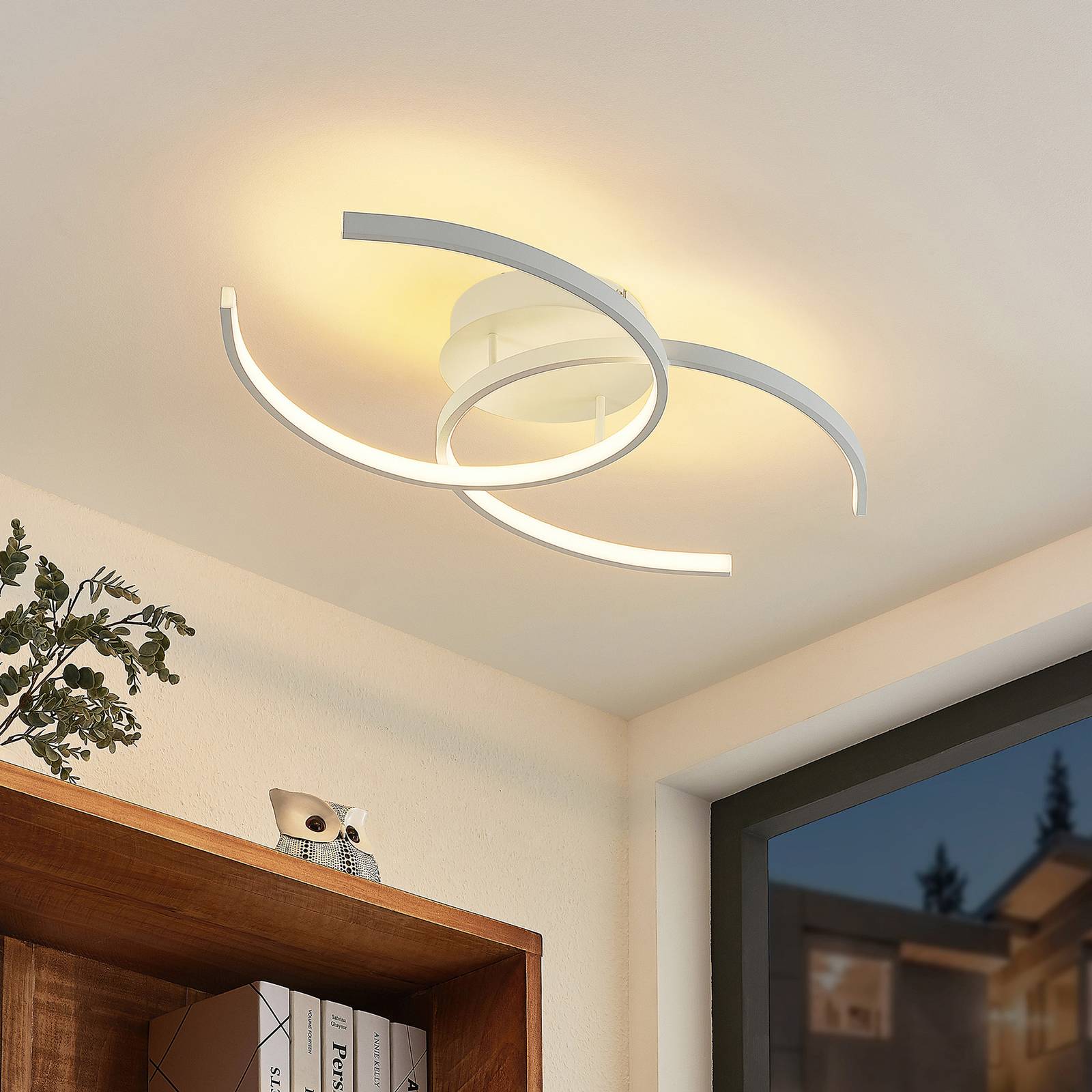 Lindby Cirlio -LED-kattovalaisin CCT, valkoinen