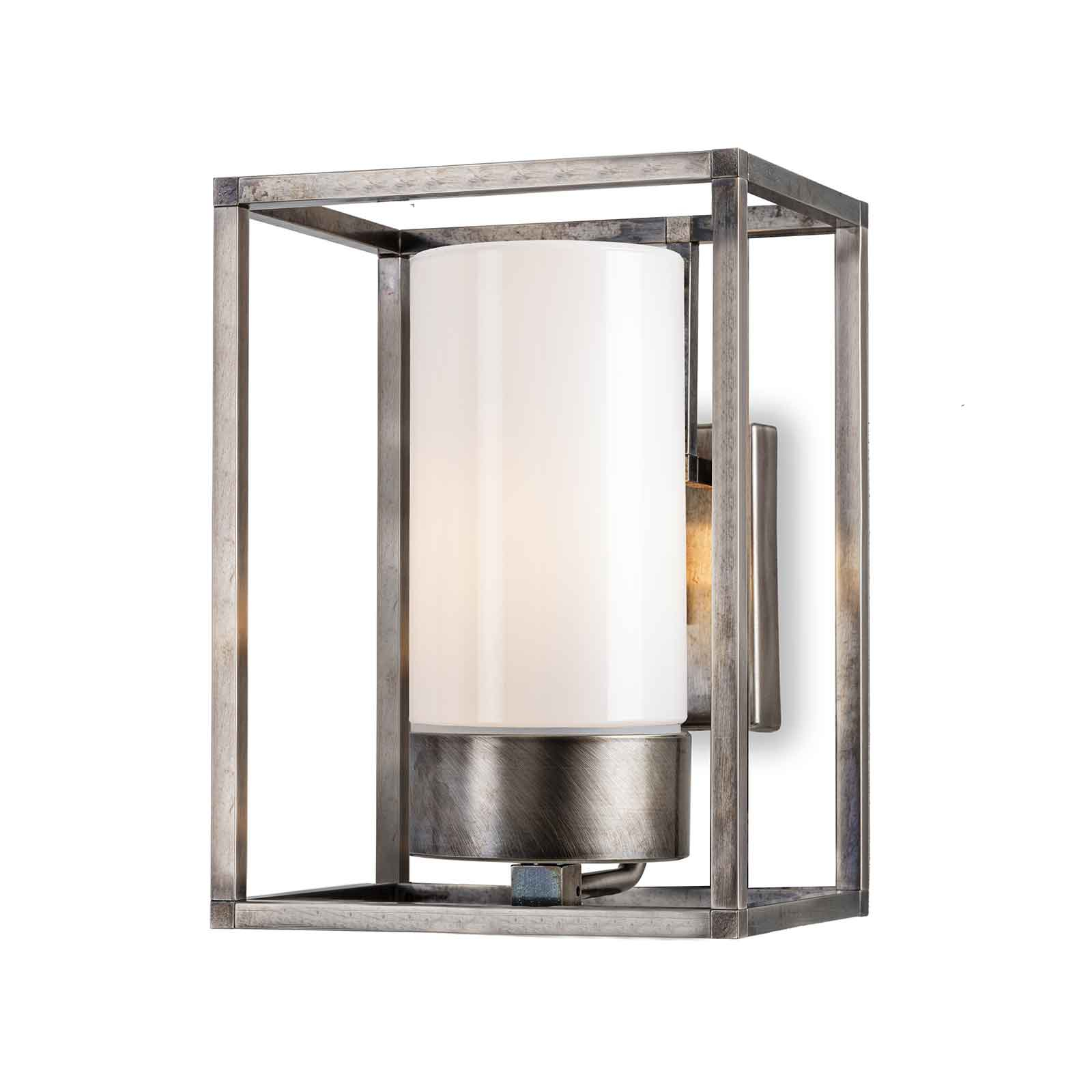 Ulkoseinälamppu Cubic³ 3363 antiikkinikkeli/opaali