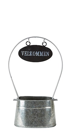 Kukkaruukku Zink Harmaa musta H 32cm L 14cm B 10cm