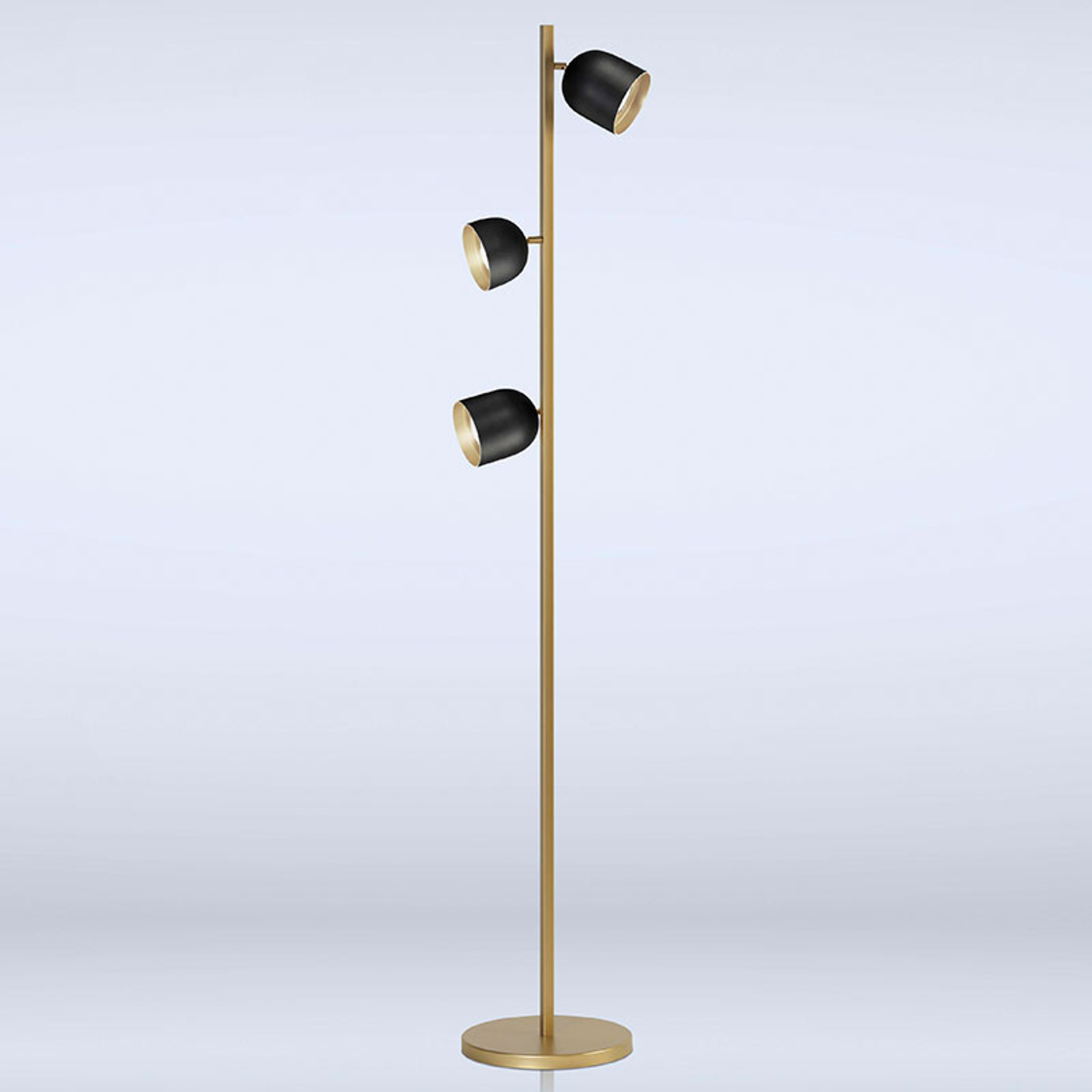 LED-lattiavalo Dome, musta