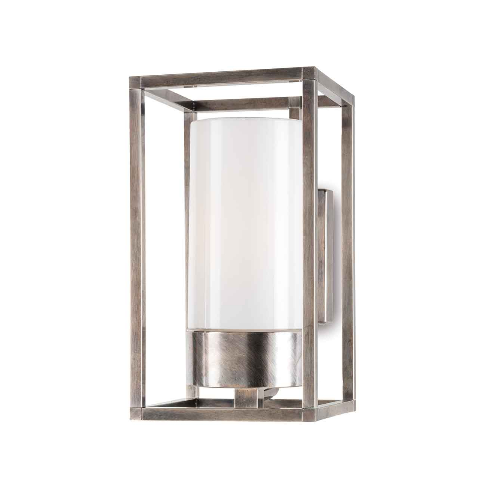 Ulkoseinälamppu Cubic³ 3364 antiikkinikkeli/opaali