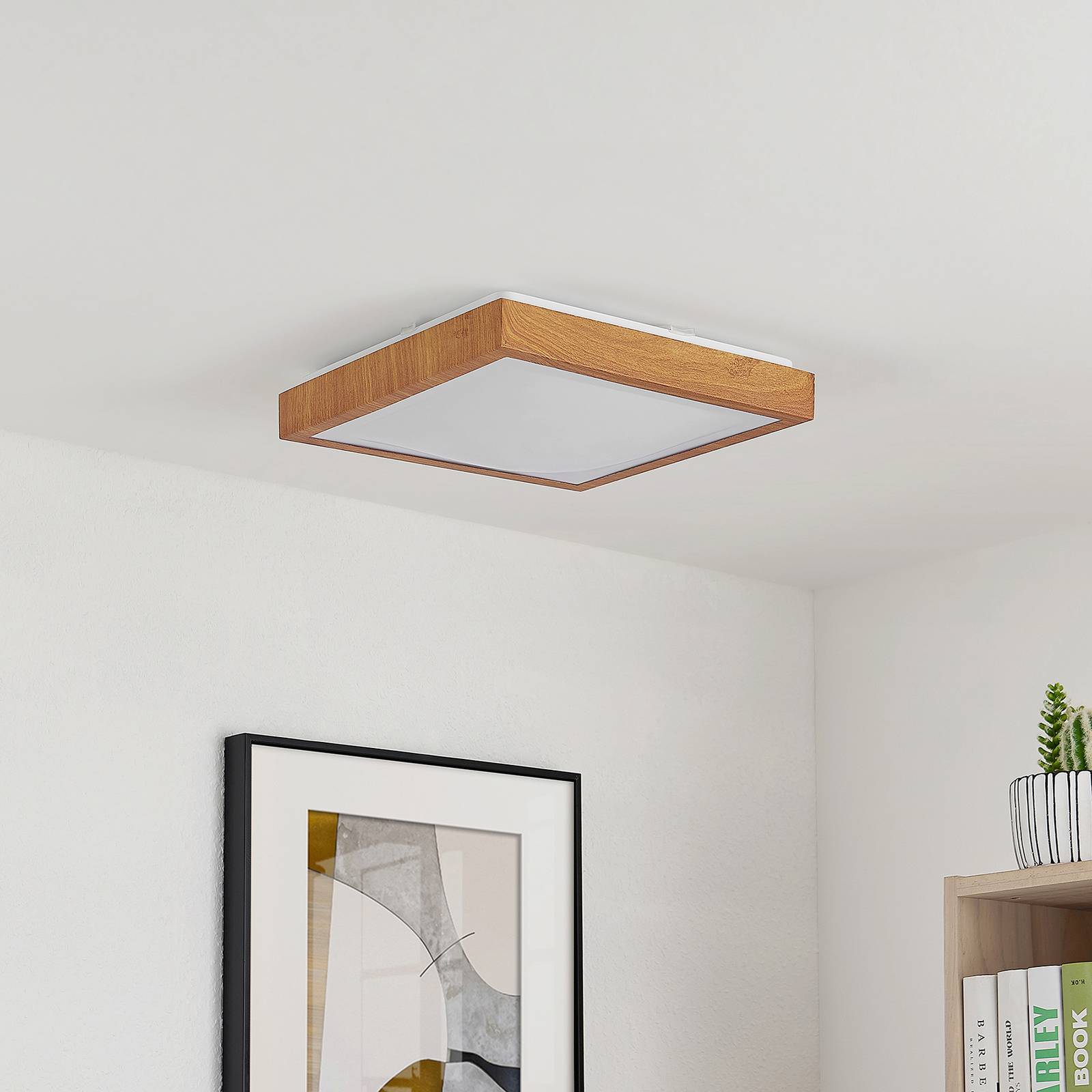 Lindby Vaino -LED-kattovalaisin, kulmikas, 32 cm