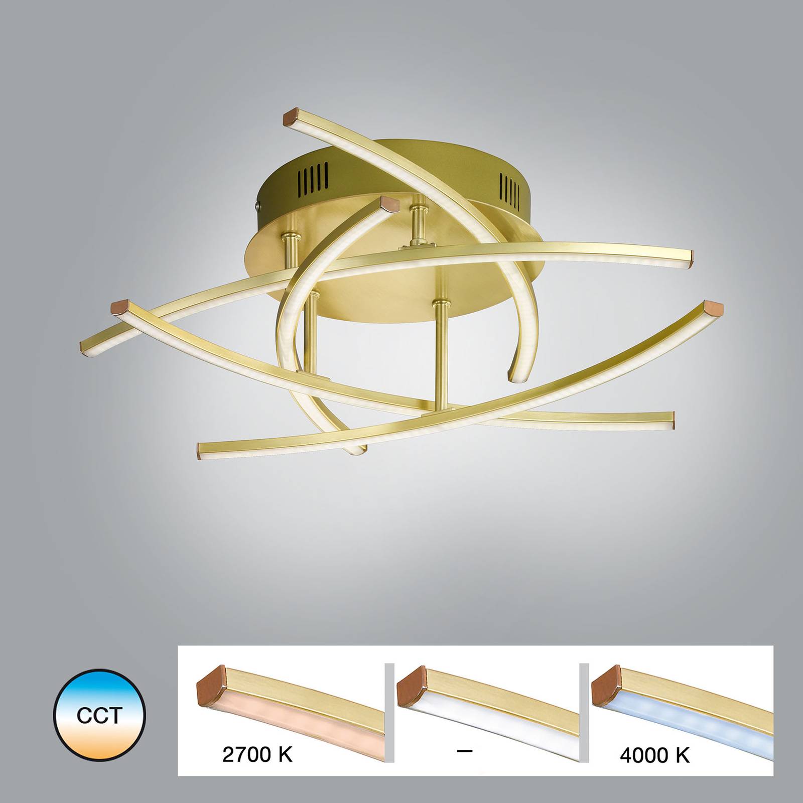 LED-kattovalaisin Cross Tunable White 5-lamppuinen