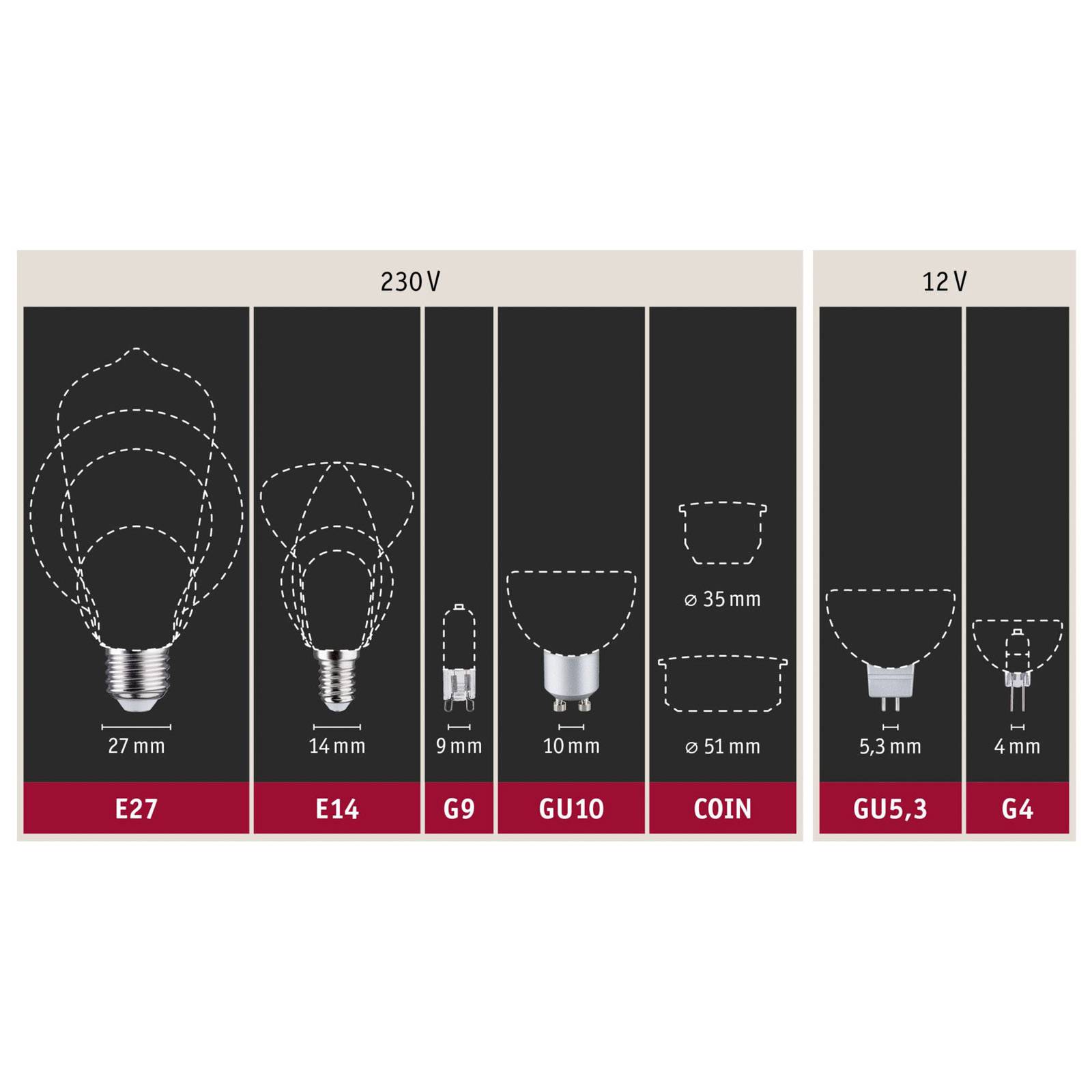 Paulmann kaksikantainen LED-lamppu G9 2,4W 2 700 K