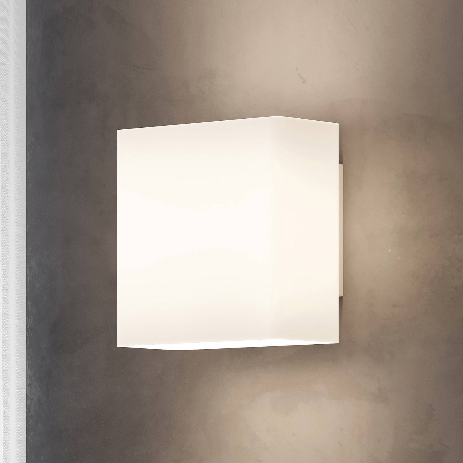 Arcchio Daya LED-seinälamppu lasia, kulmikas
