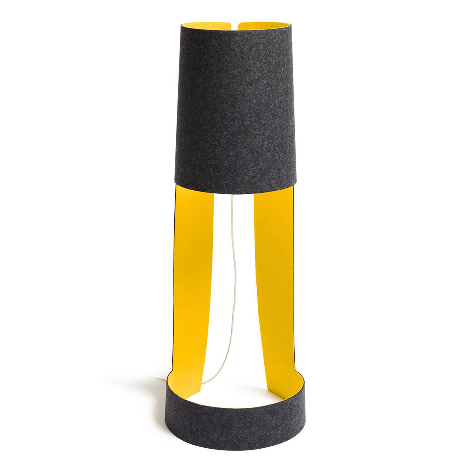 Pieni design-lattiavalo Mia XL grafiitti-curry