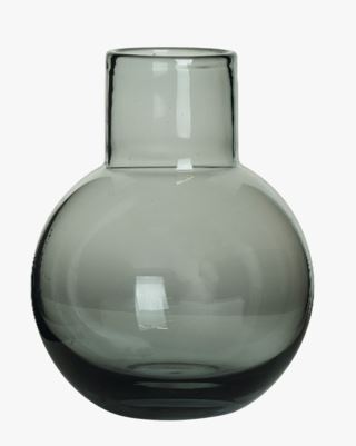 Runden maljakko vaaleanharmaa