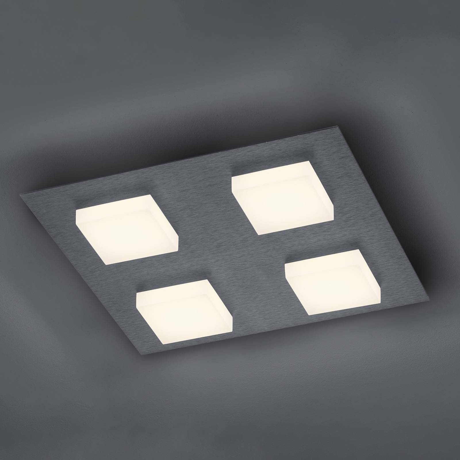 BANKAMP Luno -LED-kattovalo 4 lamppua, antrasiitti