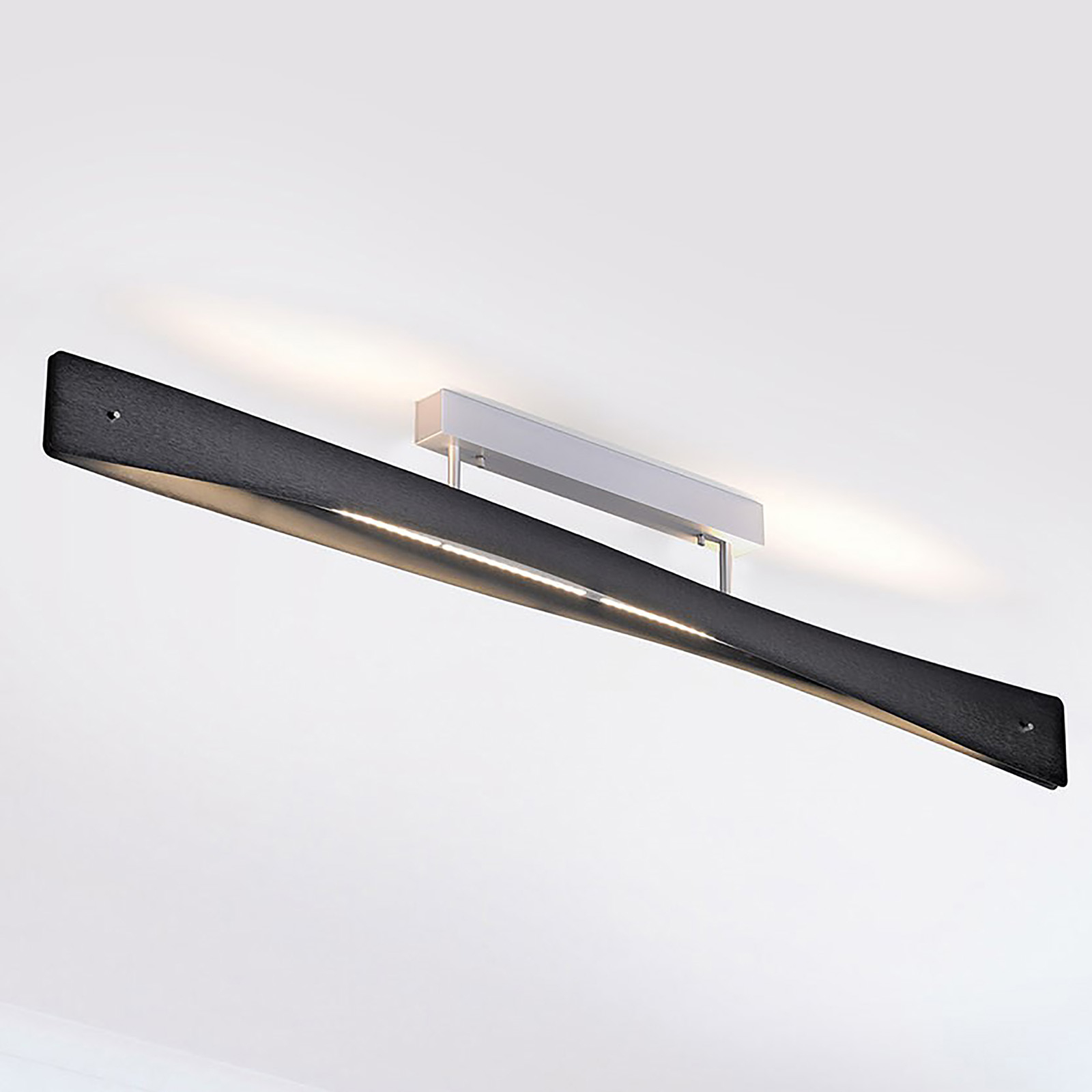 Lucande Lian LED-kattovalaisin, musta, alumiini