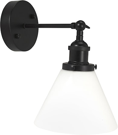 Lambda Seinälamppu Musta Ovaali 18cm