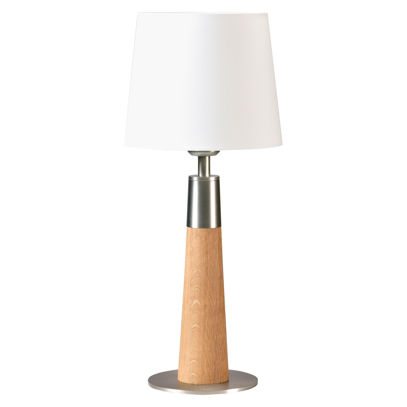 HerzBlut Conico-pöytälamppu, valkoinen, tammi 44cm