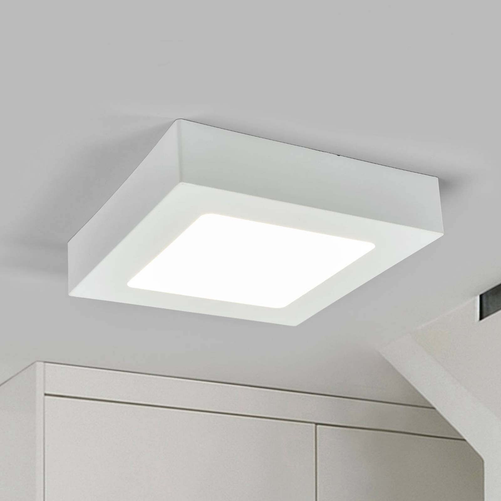 LED-kattovalo Marlo valkoinen 4000K kulmikas 18 cm