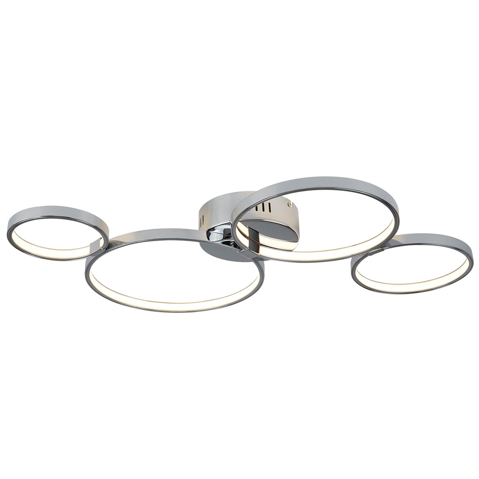 Rengasmainen LED-kattovalaisin Solexa, kromi