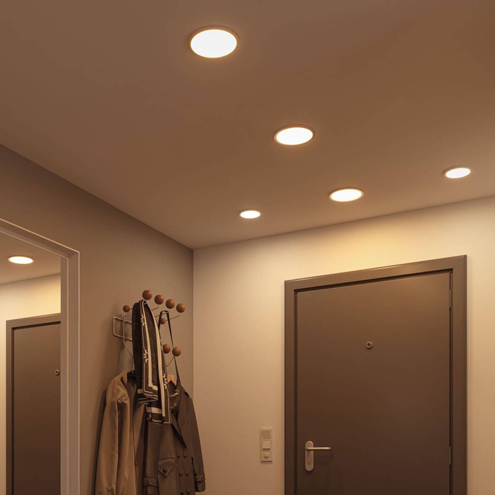 Paulmann-LED-paneeli Areo 4000 K, kromi, 11,8cm