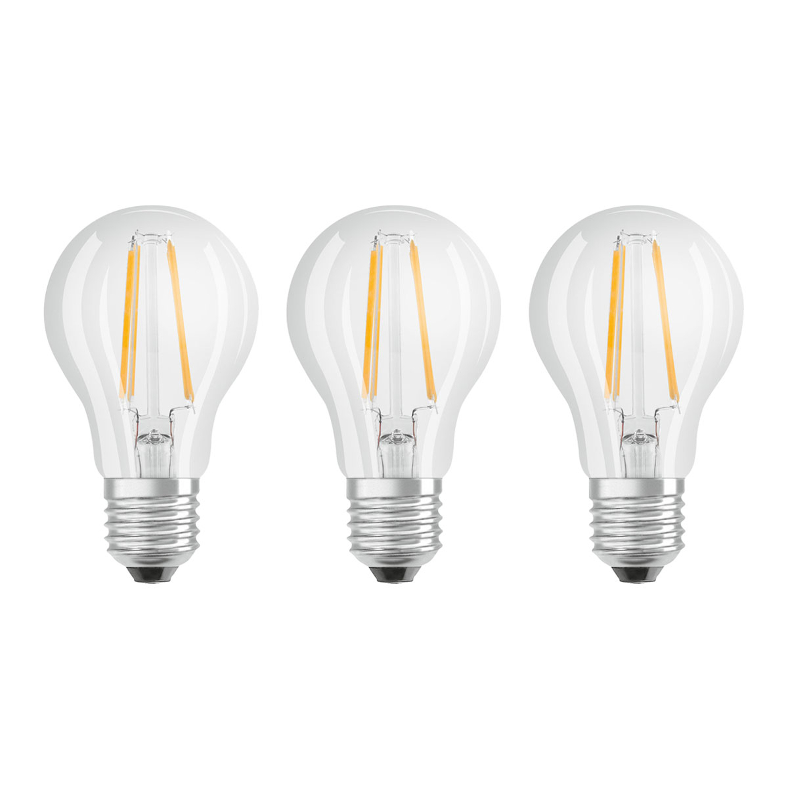 OSRAM-LED-lamppu E27 Classic Fil. 840 6,5W 3 kpl