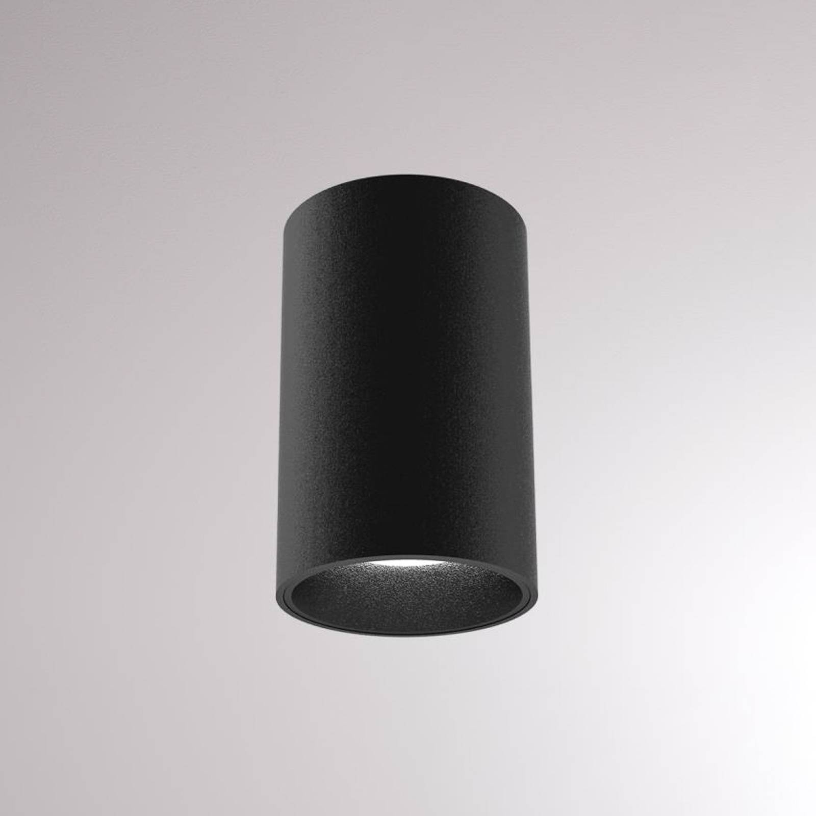 LOUM Atus Round -LED-kattovalaisin, musta
