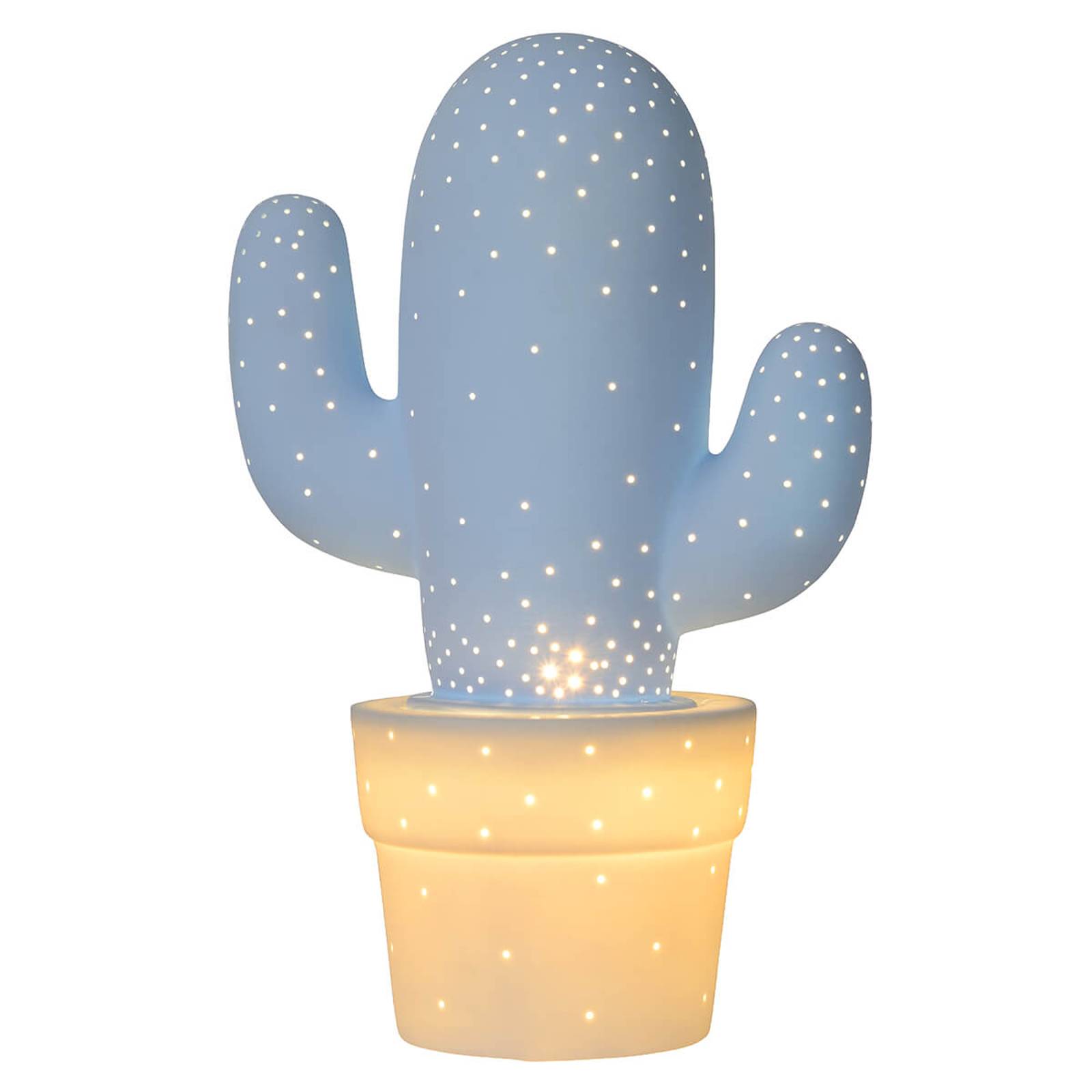 Koristepöytävalaisin Cactus keramiikkaa, sininen