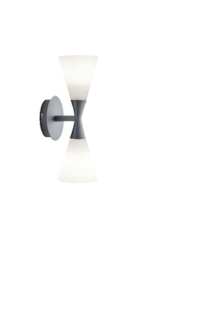Harlekin Duo Seinälamppu grafiitti Harmaa/valkoinen E14