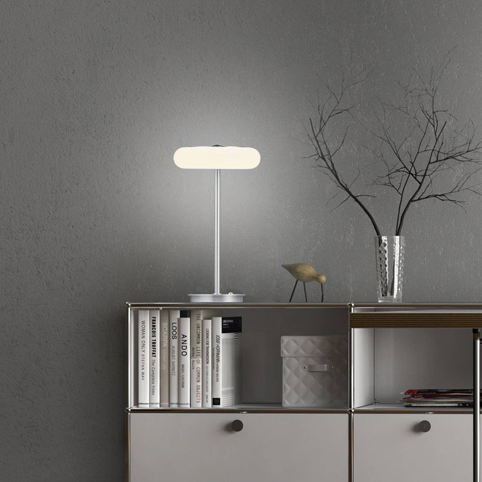 BANKAMP Centa LED-pöytälamppu, nikkeli