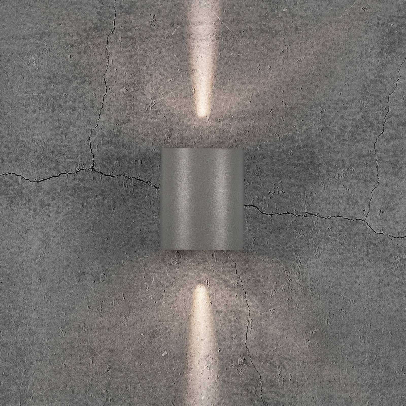 LED-ulkoseinävalaisin Canto 2, 10 cm, harmaa