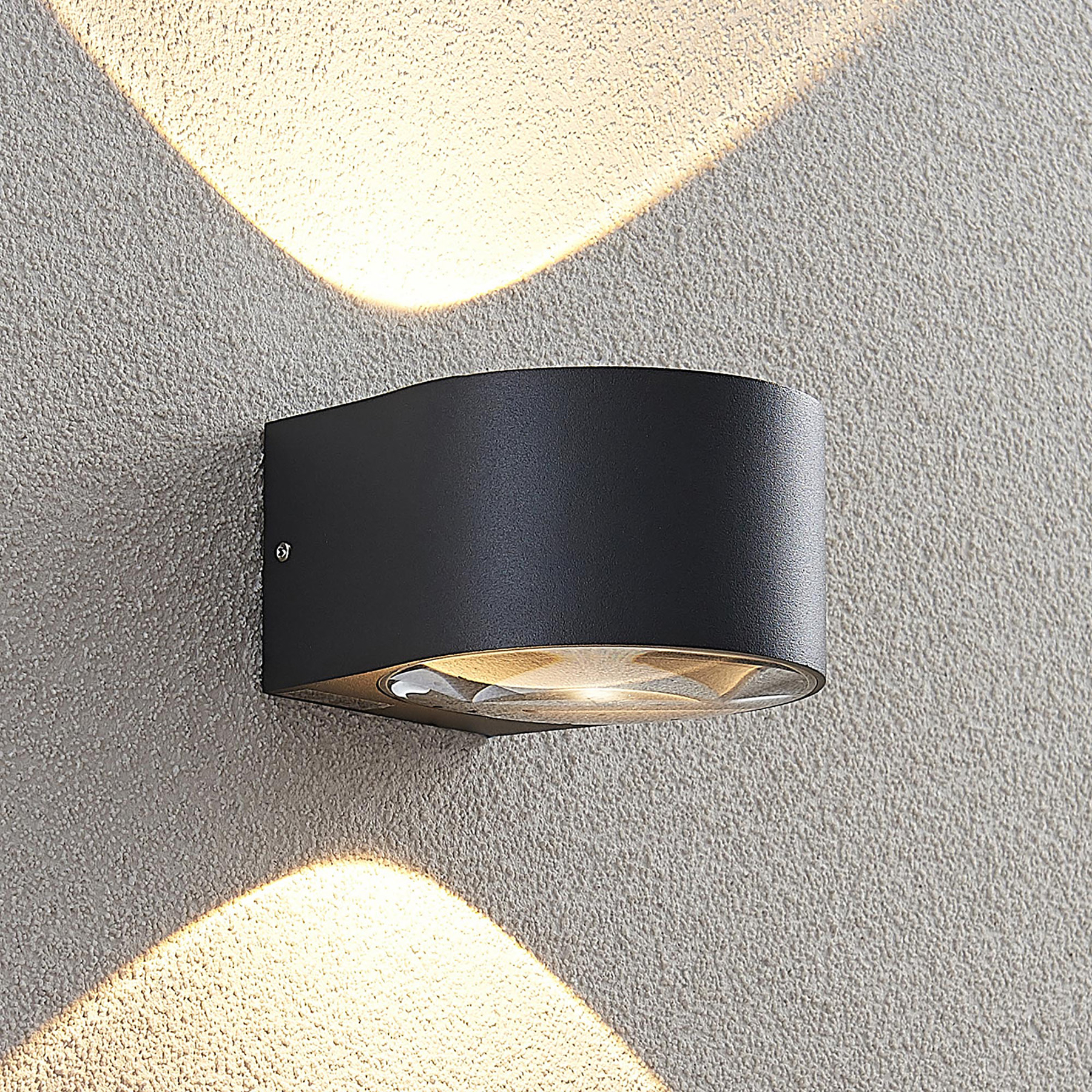 Lucande Astrida -LED-ulkoseinävalaisin, 2-lamp.