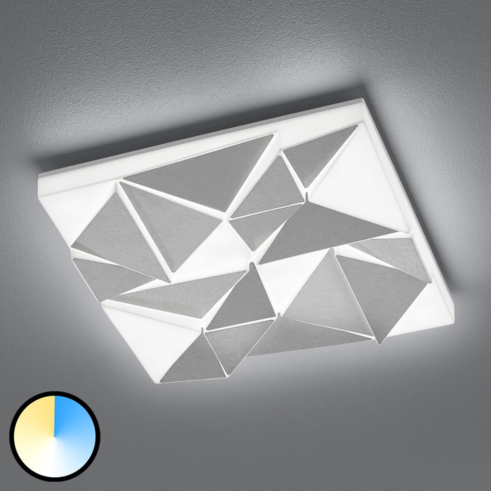 LED-kattovalaisin Trinity, 40x40 cm