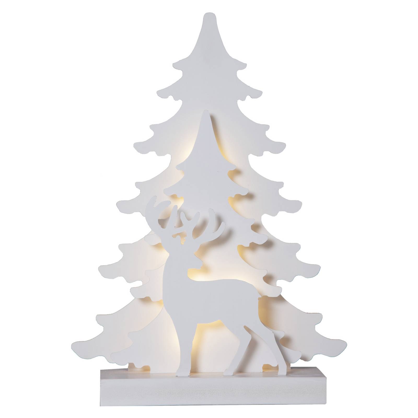 LED-koristevalaisin Grandy, Poro ja kuuset, 41 cm