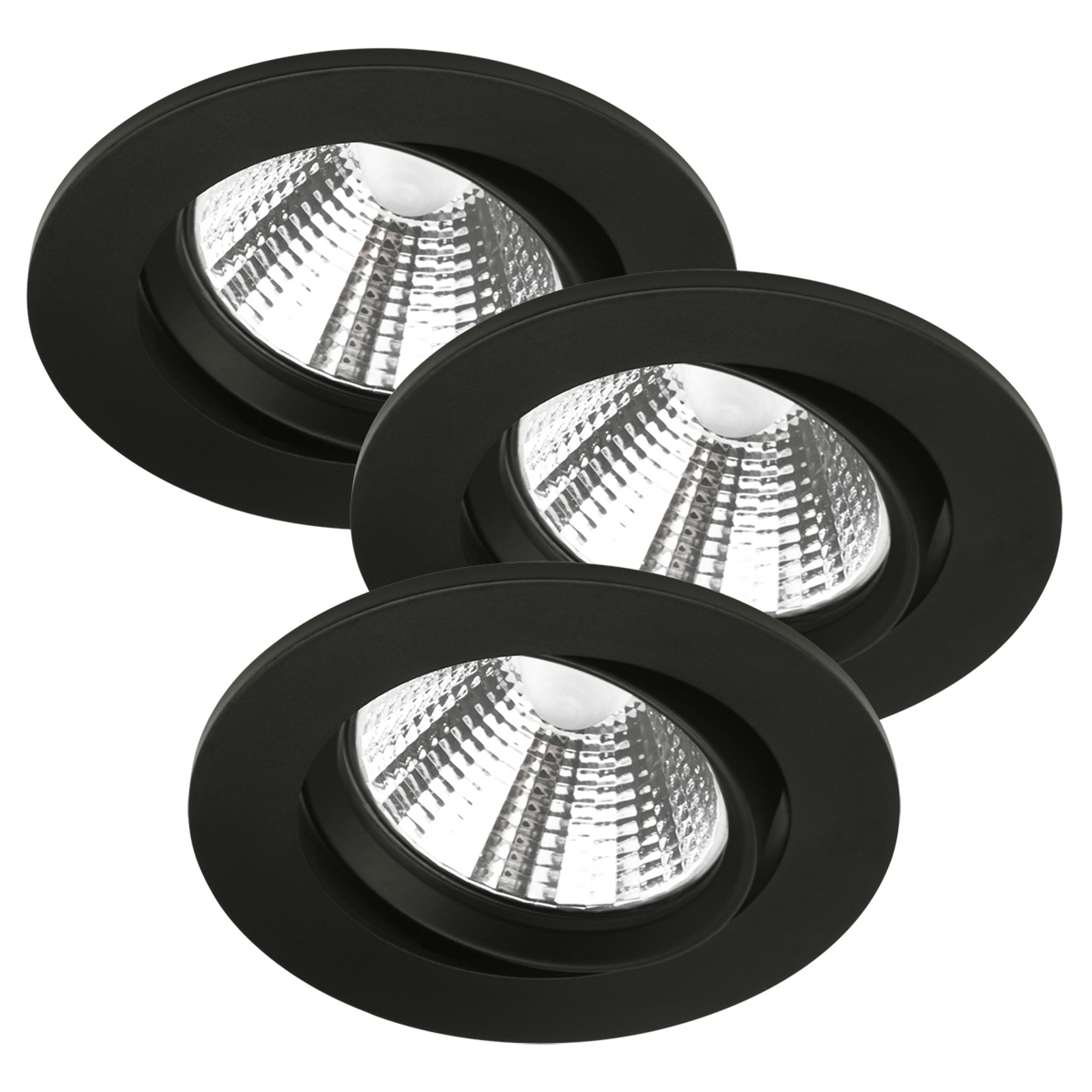 LED-kattouppovalaisin Freemont 2 700 K 3 kpl musta